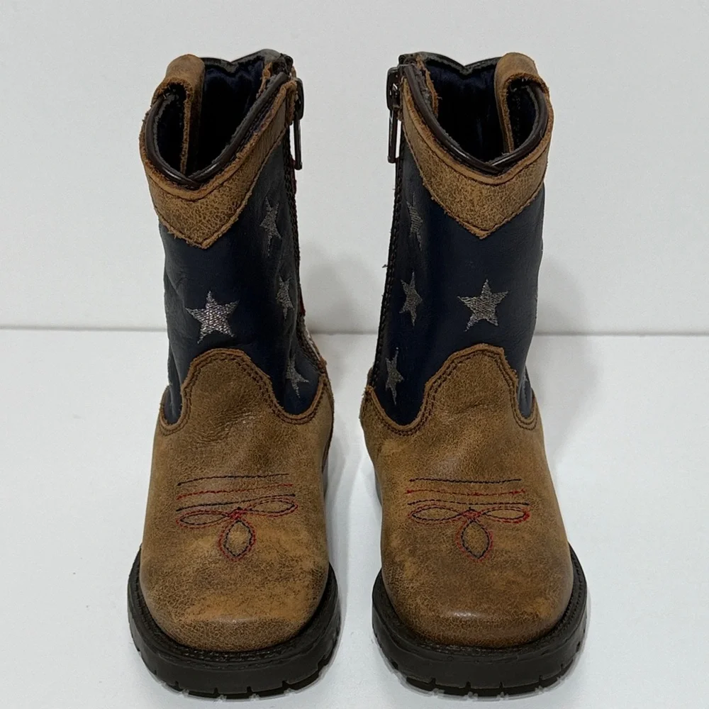 Kids Western Star and Stripes Boots - Picture 5 of 12